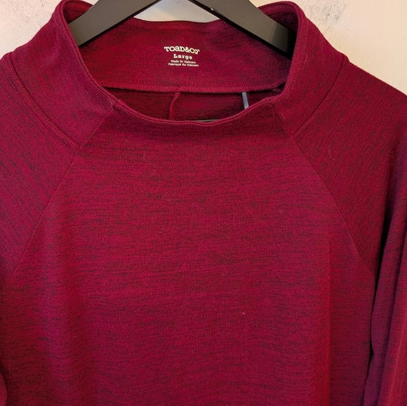 Toad&Co Women's Red Intermezzo Mock Neck Knit Dress Large - Picture 4 of 8